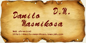 Danilo Masnikosa vizit kartica